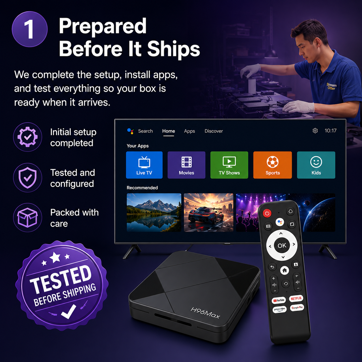 Stream Otter prepared before shipping visual